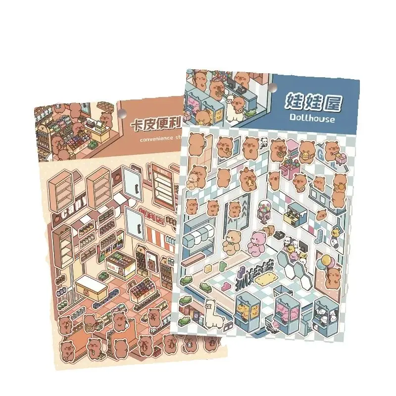 

Kawaii 3D DIY пейзажная наклейка карманная кабина сцена укладки наклейка Рождественский подарок на день рождения для ребенка