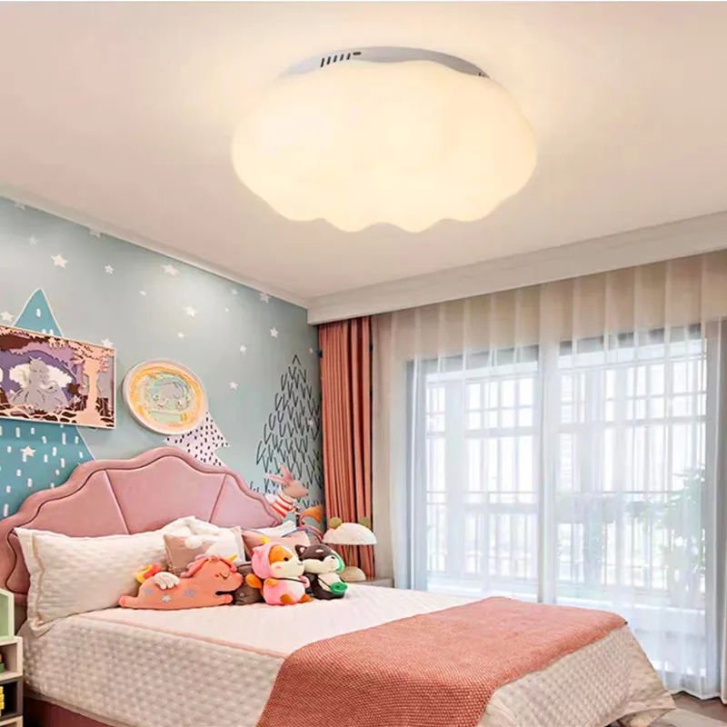 Cloud led bedroom chandelier warm modern dining room simple living room pumpkin girl children room cream wind ceiling lamps