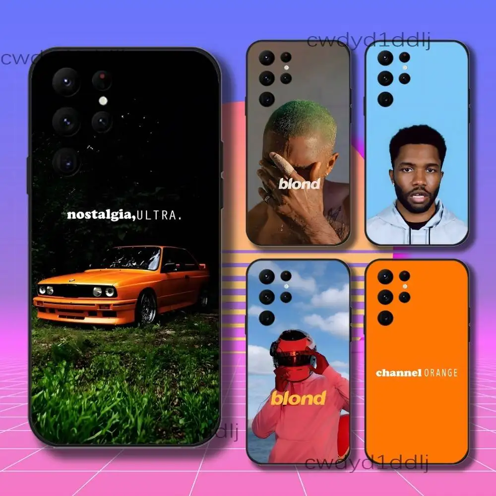 F-Frank Blonde Ocean channel ORANGE Phone Case For Samsung S10,S21,FE,S21 ,S26,S25,S24,S23,Ultra,S9,S22,Plus Black Shell Cover