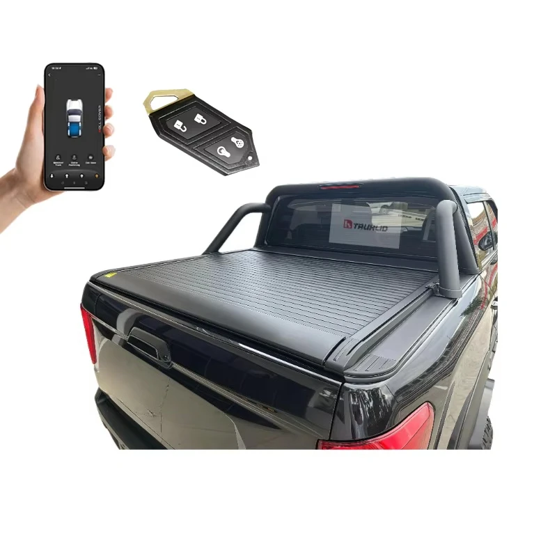 

FOR Musso Short Bed Automatic Tonneau Cover Retractable Electric Roller Shutter Waterproof Truck Lid NP300 Locking Lock