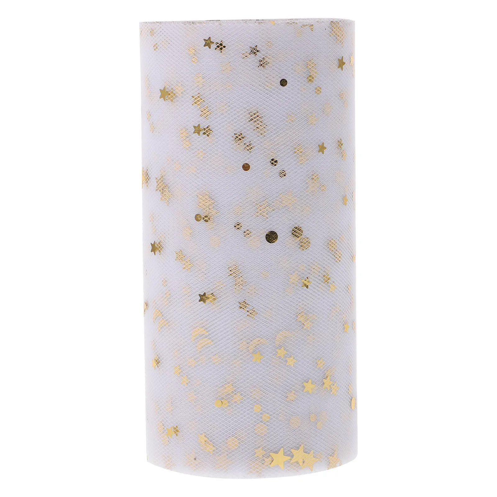 

2280x15cm Yellow Gauze Table Skirt with Sequins Party Wedding Table Cover Reusable Stylish Lightweight Decorative Desk Ornament