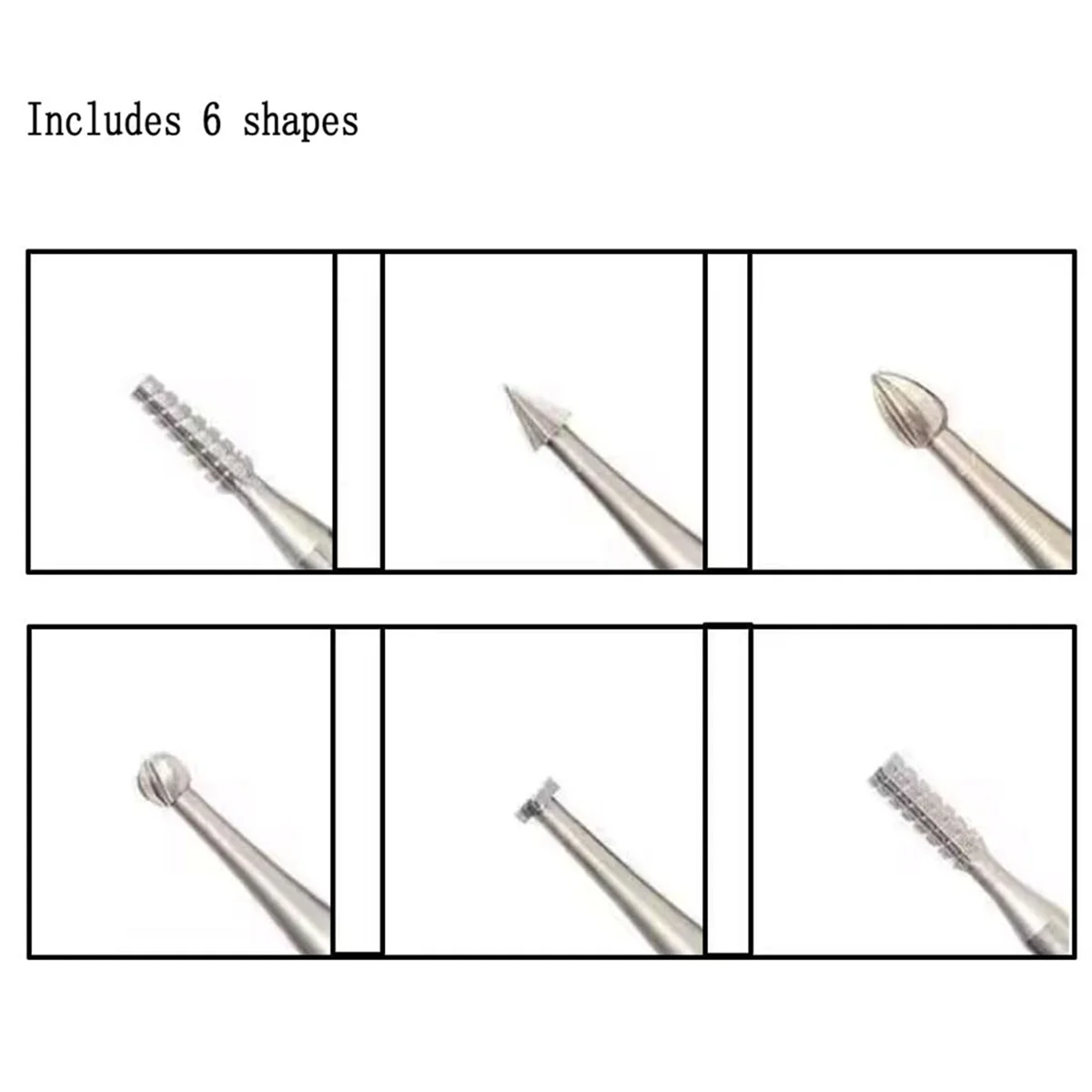 6 brocas para enrutador de grabado de acero con vástago de 3/32 pulgadas, brocas para tallar ámbar oliva para herramientas rotativas (brocas para tallar de 2,3 mm)