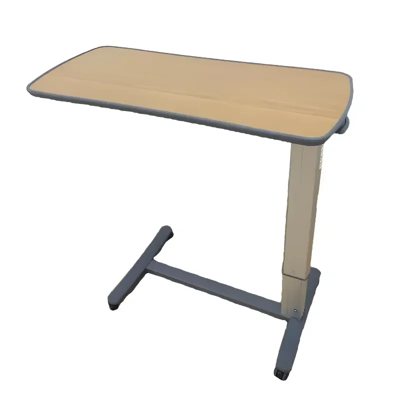 High Quality Movable Bedside Table Height Adjustable Non Slip Medical Dining Table Hospital Furniture