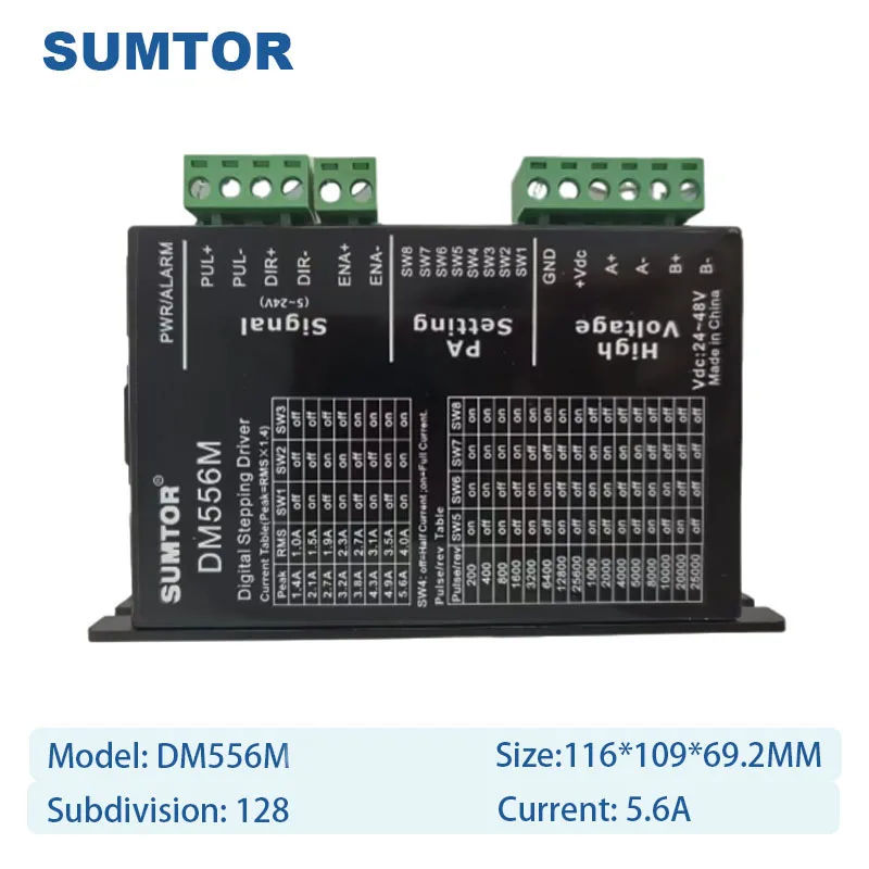 SUMTOR Nema34 محرك متدرج 6Nm 1.8 درجة محرك متدرج هجين مع مجموعة السائق