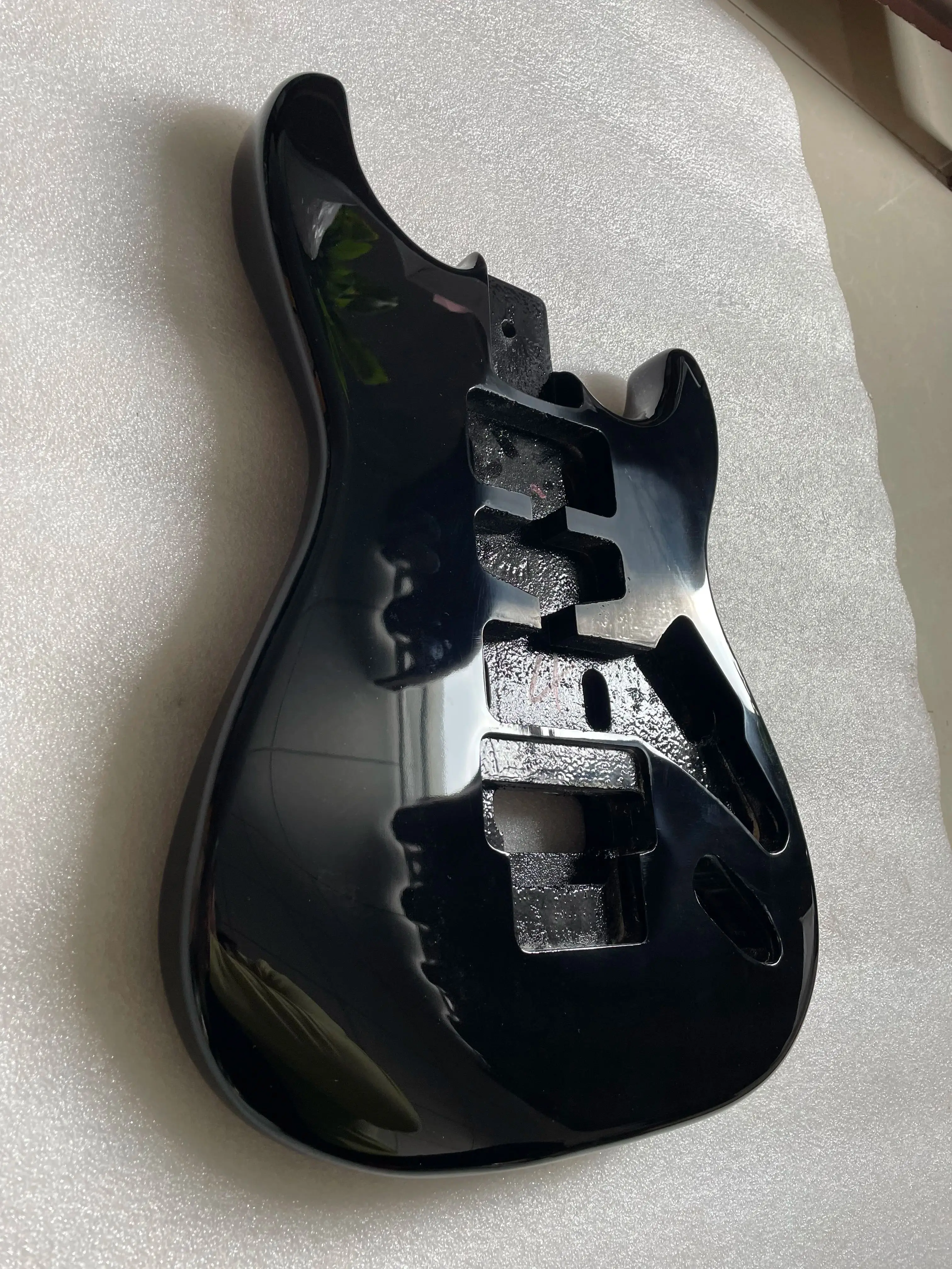 Floyd Rose-Electric Guitar Body, Blank Barrel,Black Gloss Finished Luthier,DIY HSH Hollow Body,High Quality,5.7cm Wide,Brand New