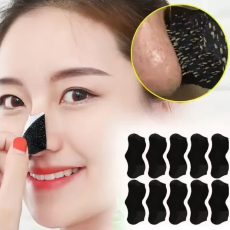 Mascarilla eliminadora de espinillas de nariz, 10/30/50/100 Uds., reduce los poros, puntos negros, elimina rápidamente los puntos negros, tiras de limpieza profunda