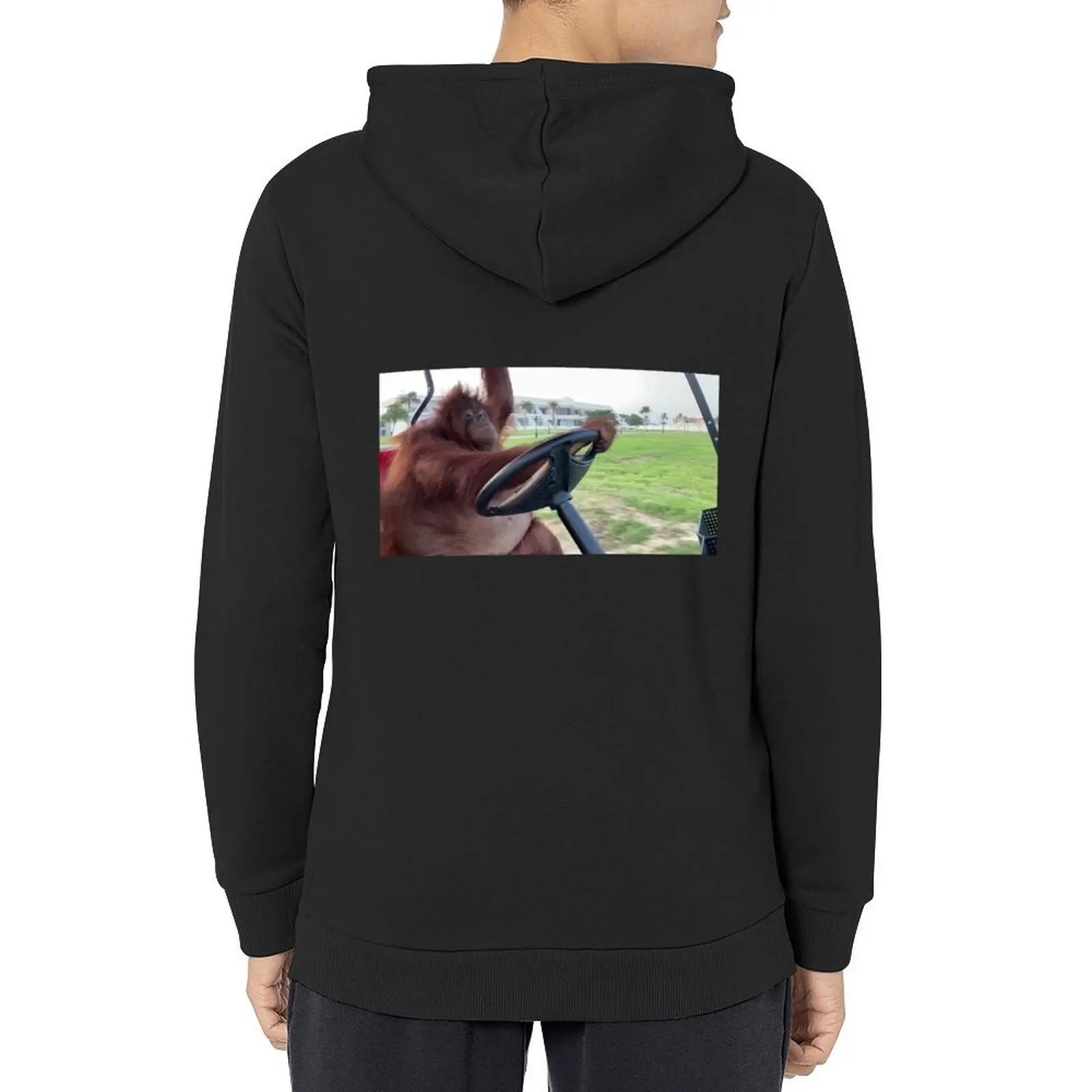 

Orangutan Driving Golf Cart Hoodie winter clothes mens clothes fashion men anime clothing new in hoodies & sweatshirts