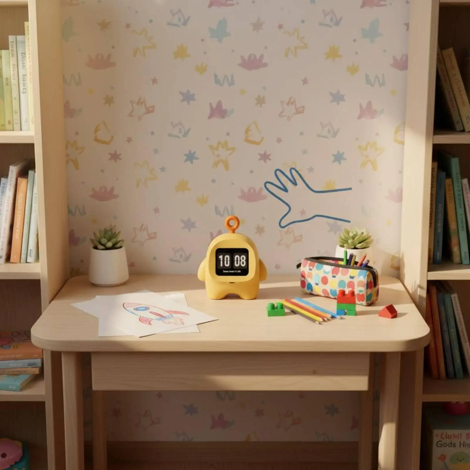AI Robot Toy Interactive Voice Conversation Robot Intelligent Screen Desk Assistant for Desk, Study Time, Bedtime