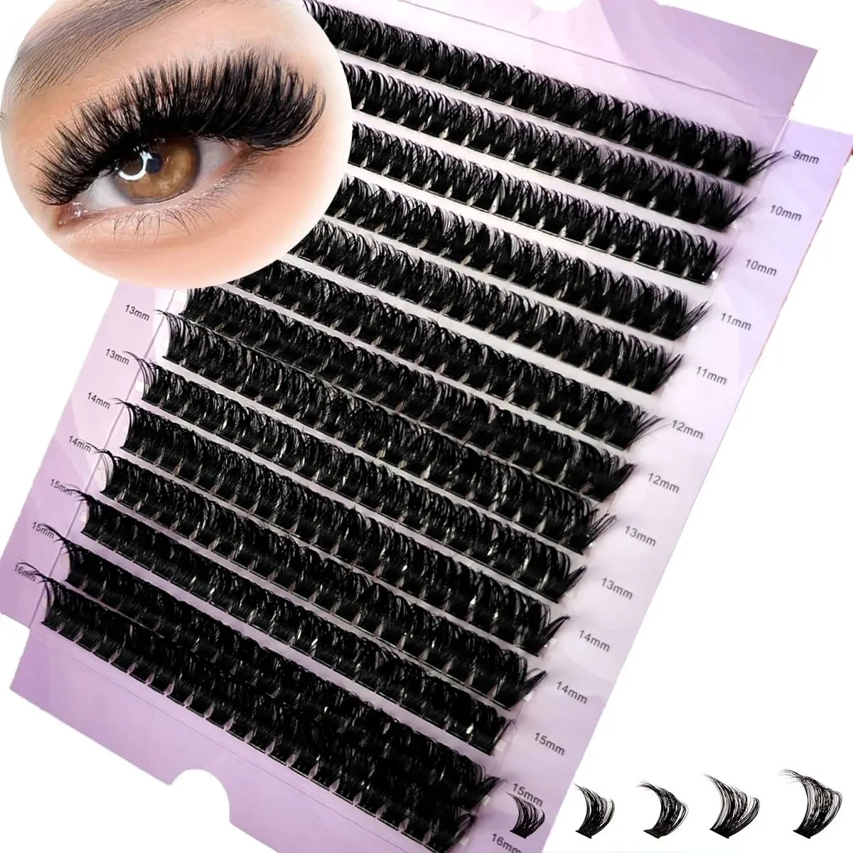 

New 100D Mixed Tray 9-16mm Individual Lashes 3D Russia Volume Eye Lashes Soft Natural Lashes Mink Lash Cluster False Eyelash