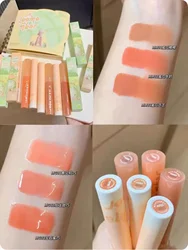 LEEMEMBER Cantaloupe Lip Gloss Series Watery Mirror Lip Glaze Moisturize Tint Women Beauty Makeup Cosmetics