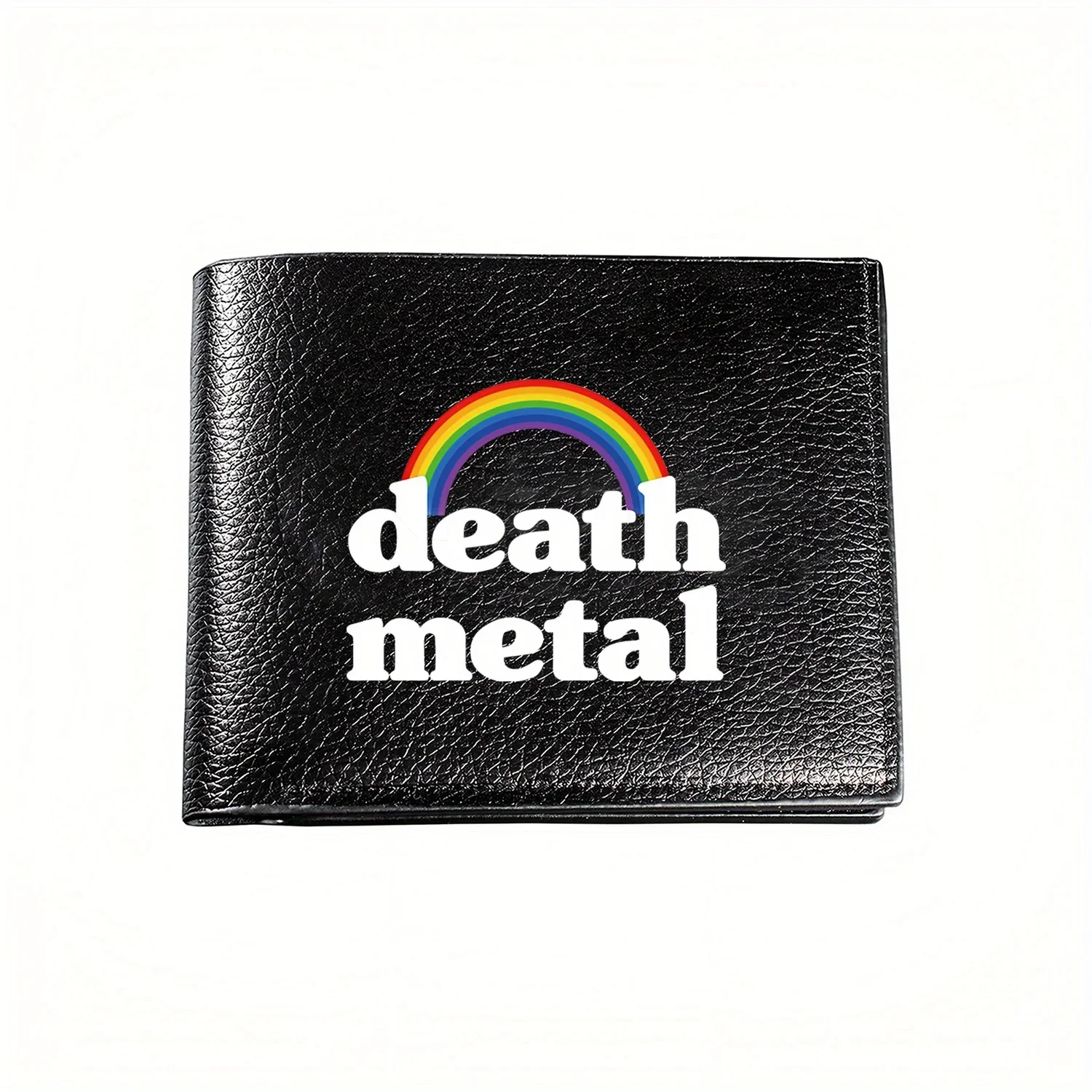 

Радужный кошелек Death Metal с графическим принтом, деловой мужской повседневный элегантный простой практичный качественный кошелек, стильный принт с графикой C