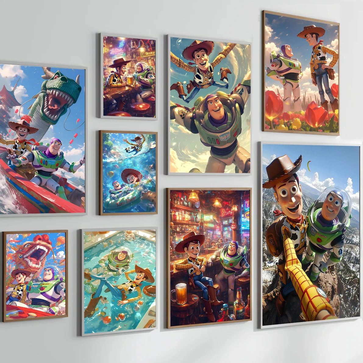 

Disney Animation Inside Out Canvas Painting Toy Story Prints and Posters Wall Art Pictures for Kids Room Home Decoration Buzz