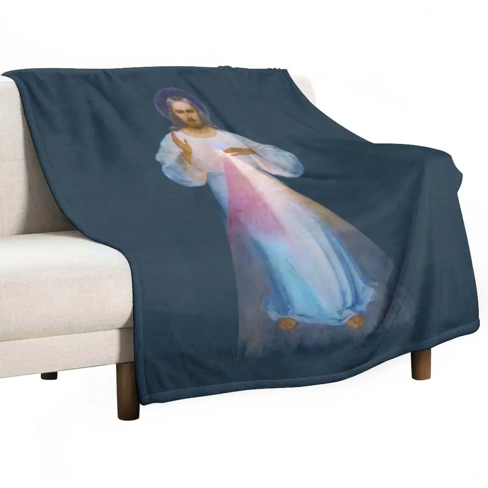 Jesus I Trust in You Throw Blanket anime Decorative Beds Camping decorative Blankets