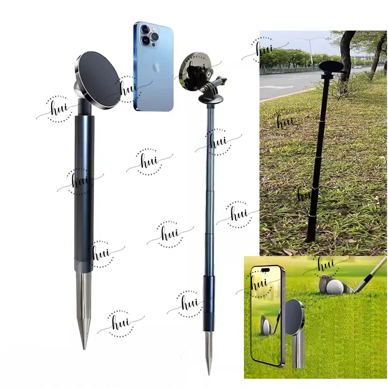 Ground Gpod Golf Mag-safe Phone Holder Magnetic Mount Tripod Extendable Selfie Stick Plug Stand for Smartphone Camera Go Pro DV