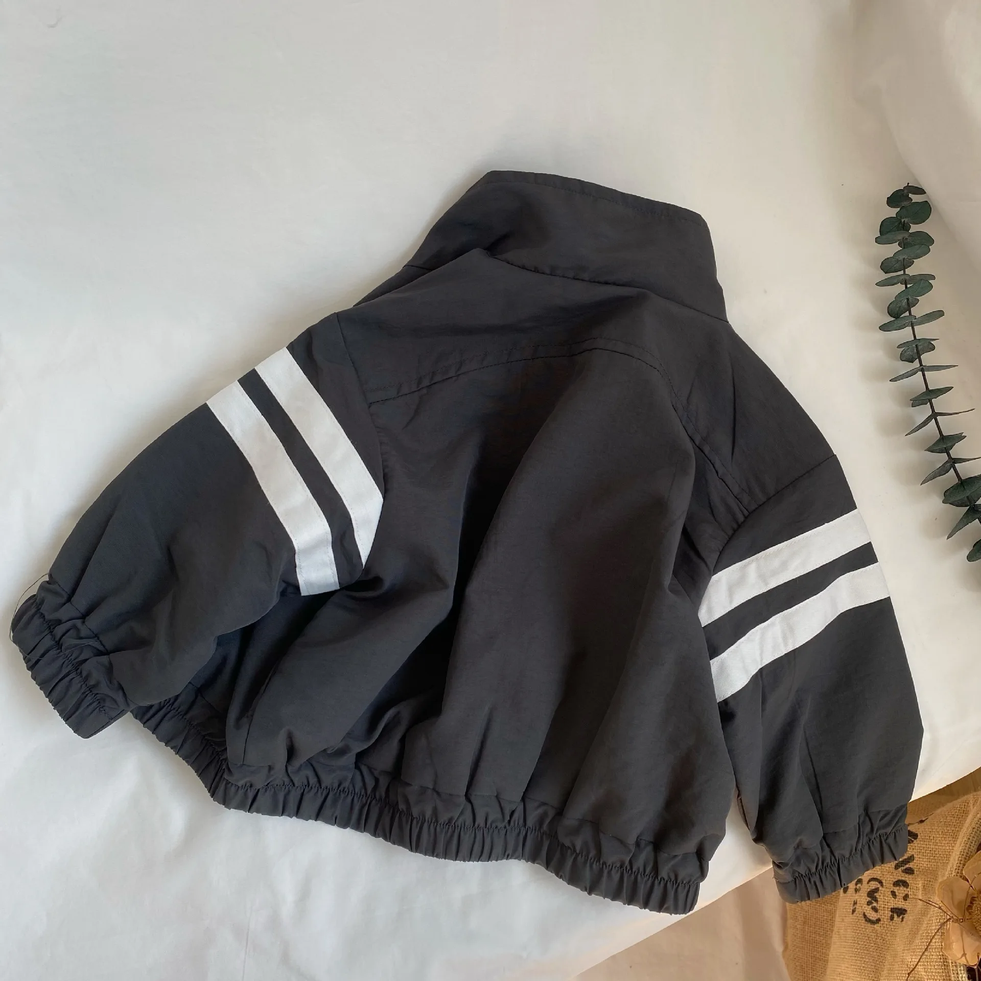 Korean version spring children\'s embroidery jacket Boys girls treasure Japanese collar jacket zipper shirt Baby sports sweater
