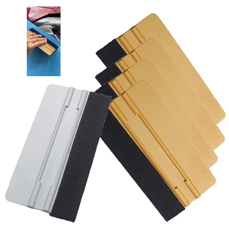 

TOFAR 5PCS Felt Edge Squeegee Applicator Big Size Vinyl Car Wrap Carbon Film Wrapping Tool Wallpaper Window Tinting Film Scraper