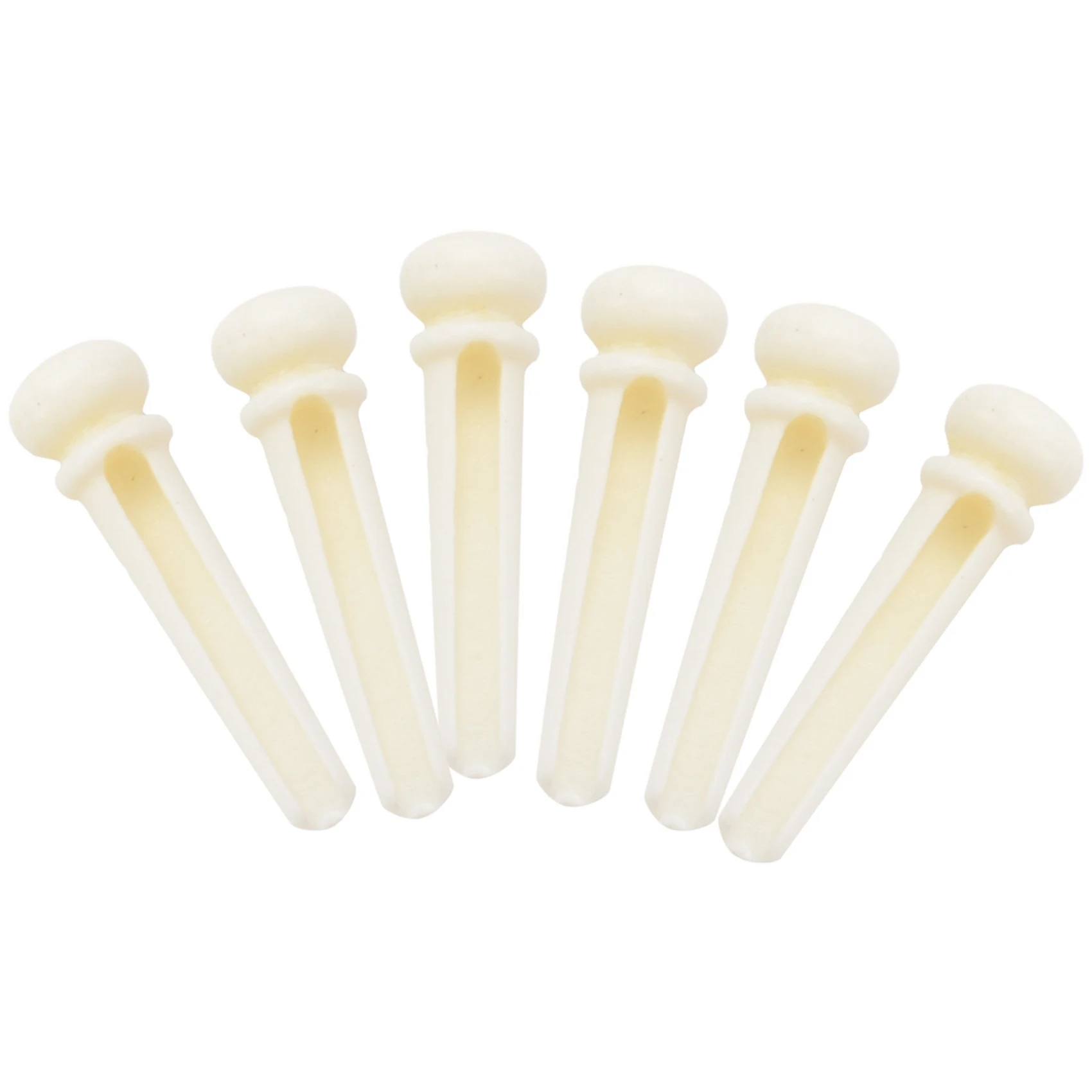 6Pcs Real Bone Material Acoustic Guitar Bridge Pins With Pearl Shell Dot