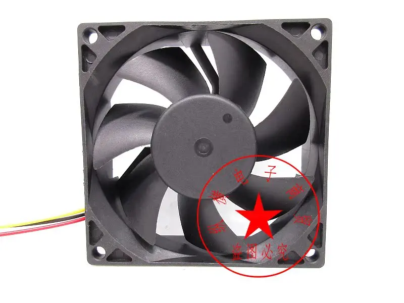 MAGIC MGT8012XR-A25 DC 12V 0.39A 80x80x25mm 3-Wire Server Cooling Fan