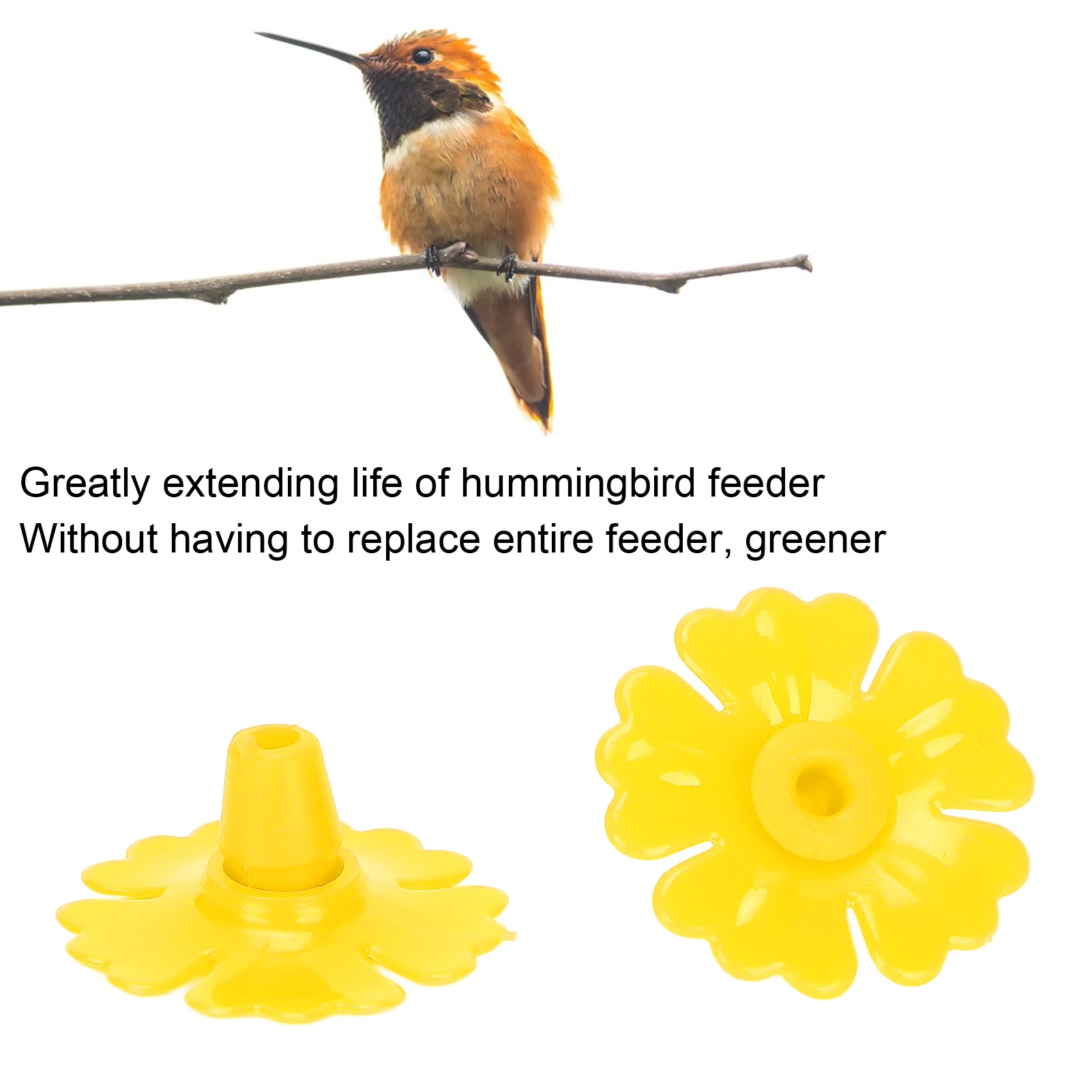 

D5 30 Sets Hummingbird Bird Feeder Flowers Multicolor Replaceable Hummingbird Bird Supplies Parrot Toy Feeder Flower Accessories