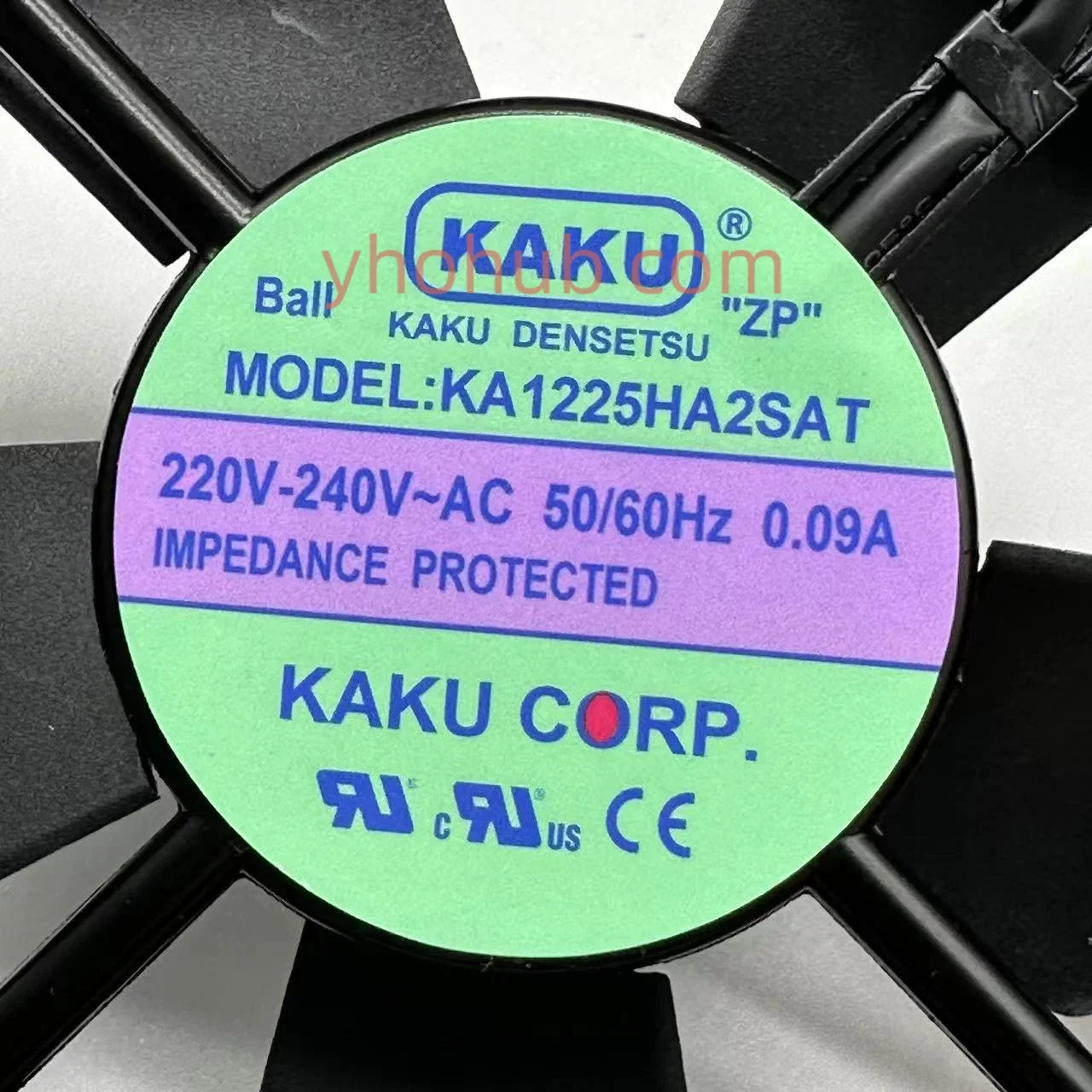 Kaku KA1225HA2SAT AC 220V 240V 0.09A 120x120x25mm 2-przewodowy wentylator chłodzący do serwerów
