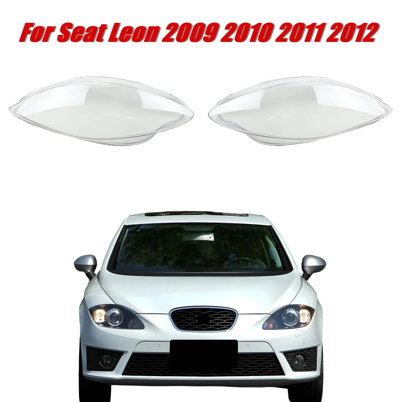 

Headlight Lens Cover For Seat Leon 2009 2010 2011 2012 Headlamp Shade Headlight Cover Clear Lens Shell Headlamp