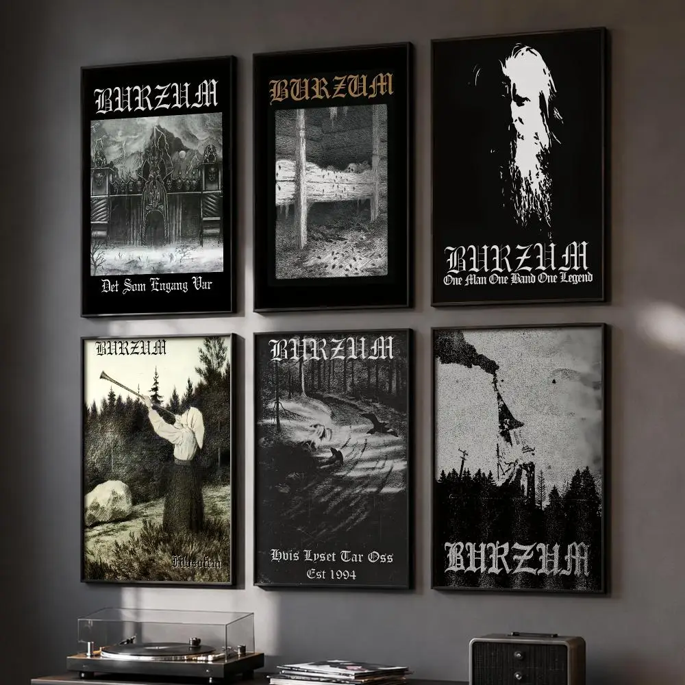 Black Singer A-Album B-Burzum Poster HD Home Wall Stickers House hallway Living Room Bedroom Bar Office Decor Art Prints