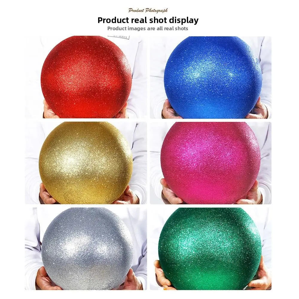 ترتيب كرة بيرليسسينت بلاستيكية على شكل كرة بيرليسسينت زينة للعطلات 15 سم كرة تعليق لعيد رأس السنة الجديدة