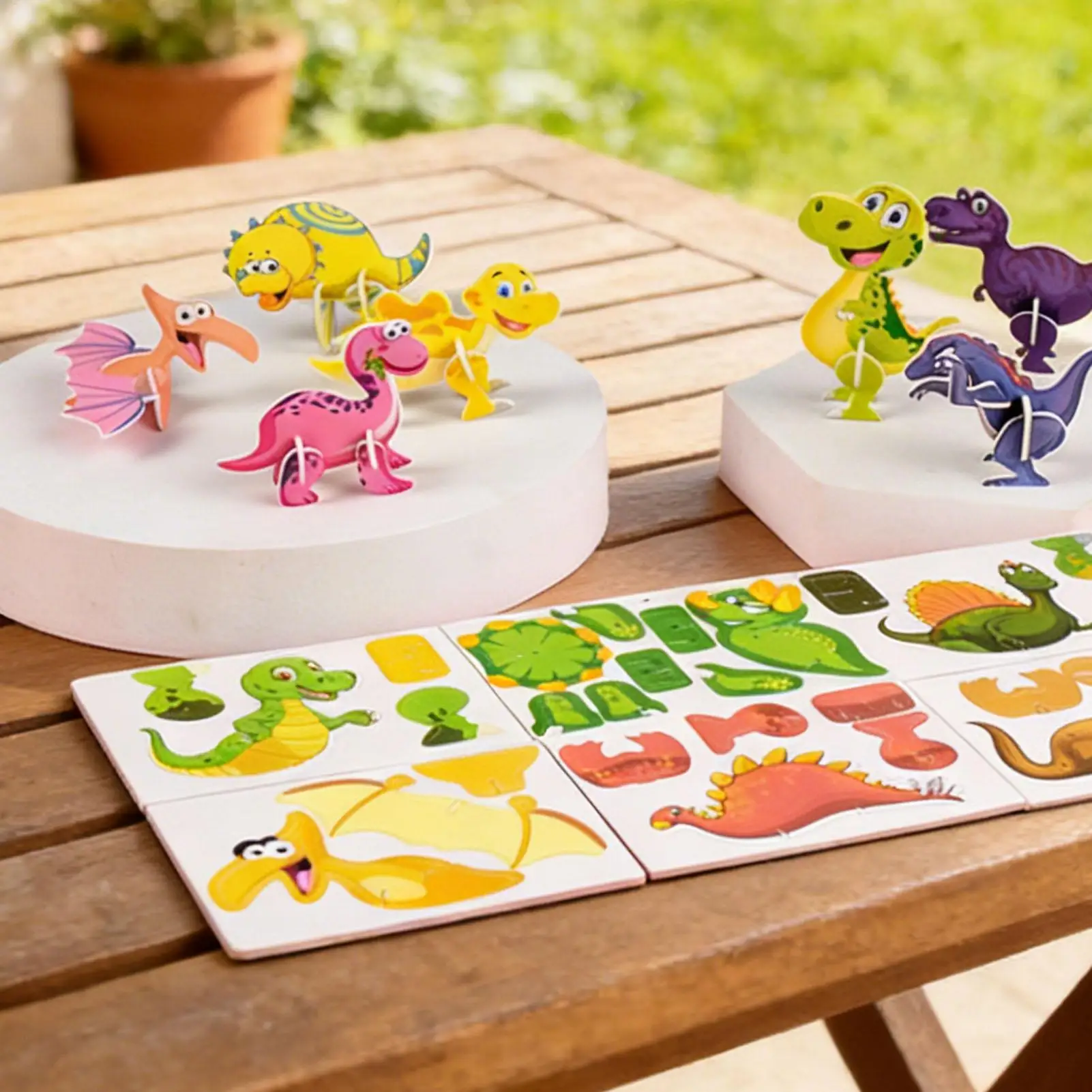 

3d Building Puzzle No Glue Educational Game Animal Figures 3D Jigsaw Puzzle Set For Boys Girls Children Teens Classroom School