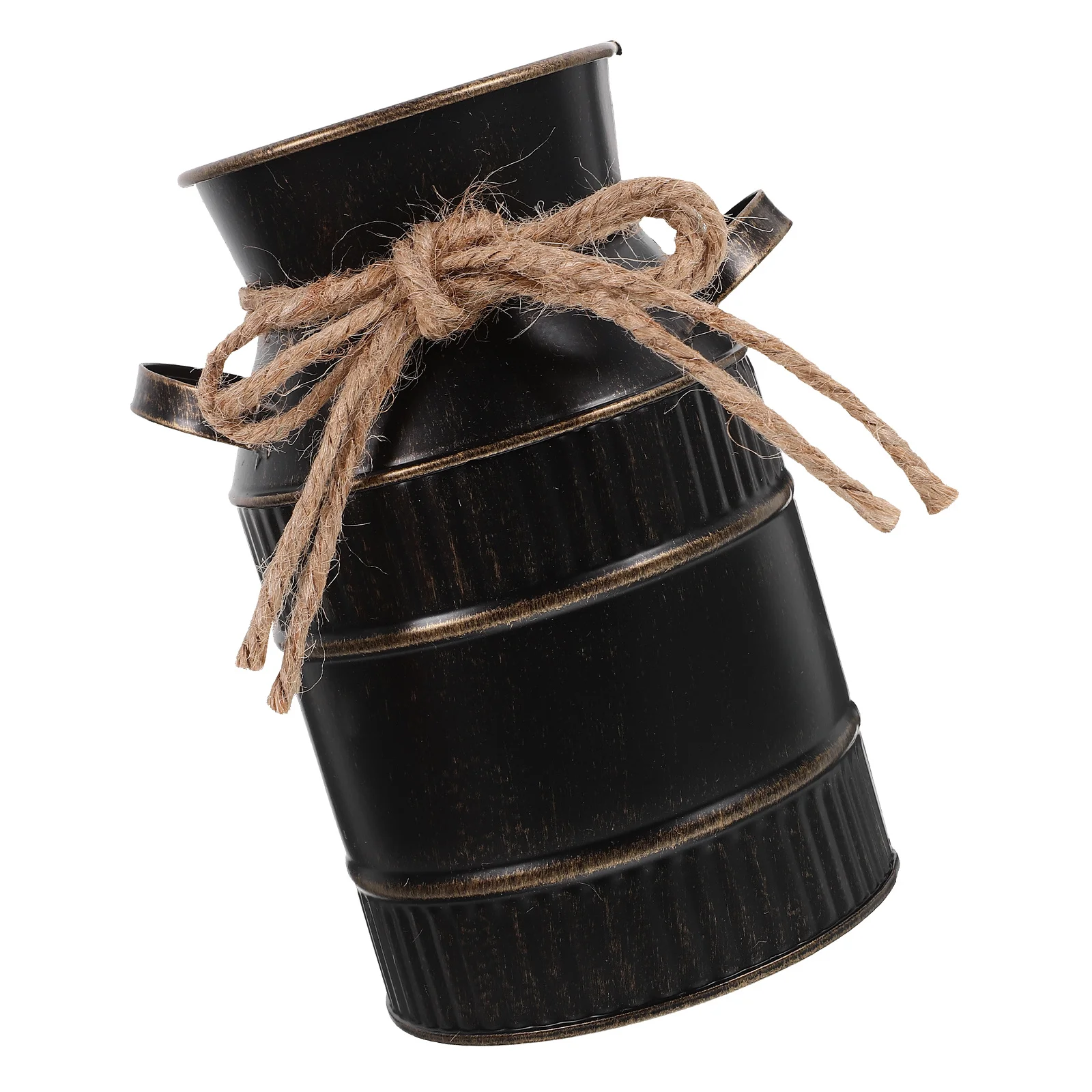 إبريق الحليب زهرة زهرية الحديد ريفي زارع معدني دلو مزهرية منزلية ديكور المنزل حفل زفاف محور #5