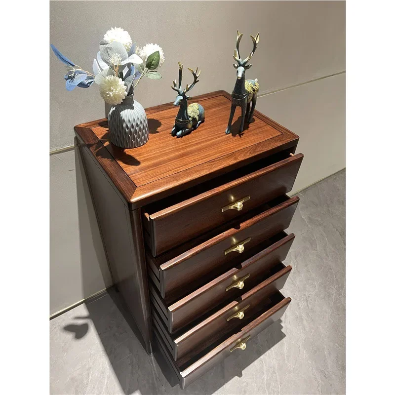 All solid wood new Chinese-style storage and sundries classification cabinet, bedroom multi-functional side cabinet