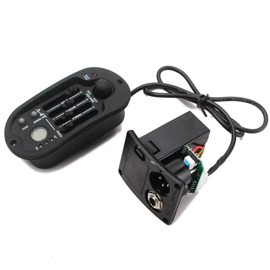 Guitar EQ Pickup Folk Guitar Preamp Kit Acoustic Transducer with Presence Mid Treble Bass Control for Rehearsal Use view 4