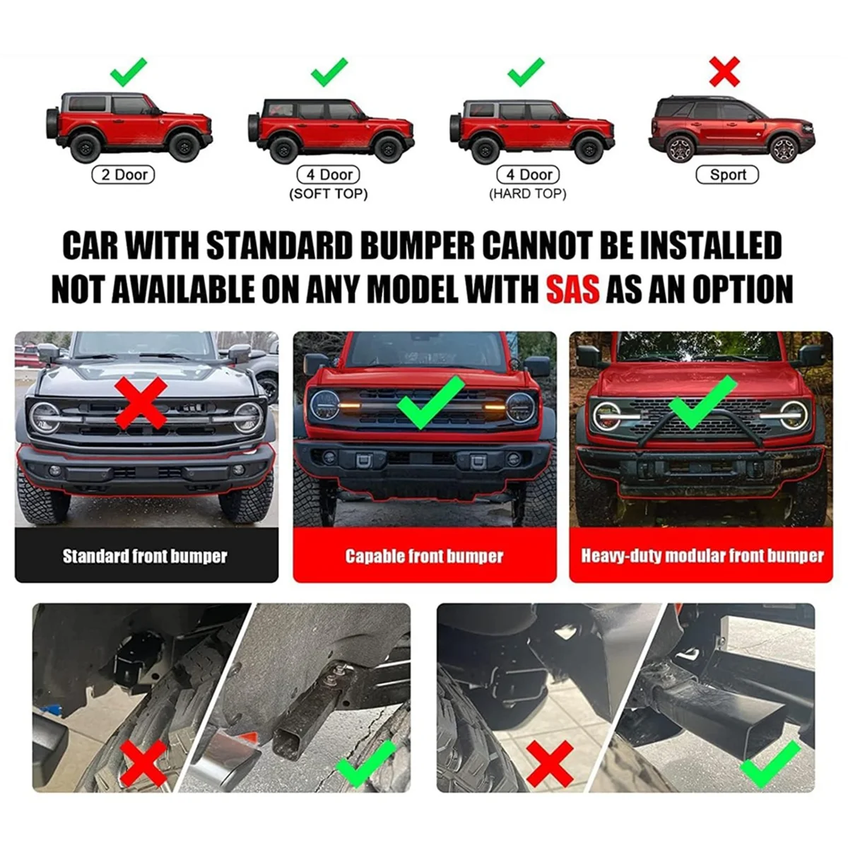 ฝาท้ายกันชนฝาครอบปลั๊ก AS Roda depan ฝาครอบยางสำหรับ Ford Bronco 2021 2022 2023อุปกรณ์เสริมภายนอก2/4ประตู