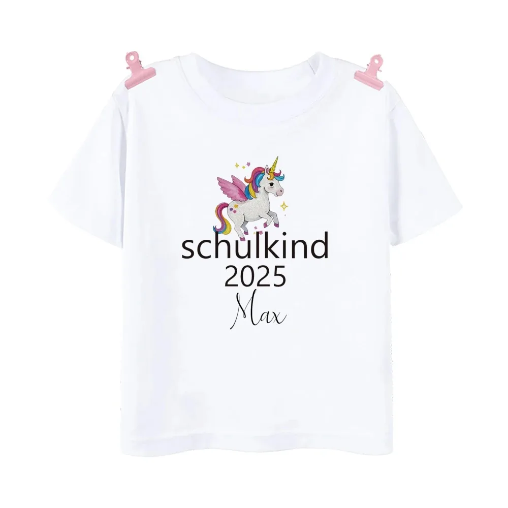 2025 Back To School Shirt Personalized Schoolchild T-shirt for Schoolchild's First Day of School with Name First Grade Gift