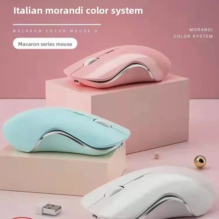 

Italian Morandi color palette Wireless Bluetooth Dual-mode Mouse Rechargeable Ergonomics Mute Mice For PC Laptop Computer Gifts