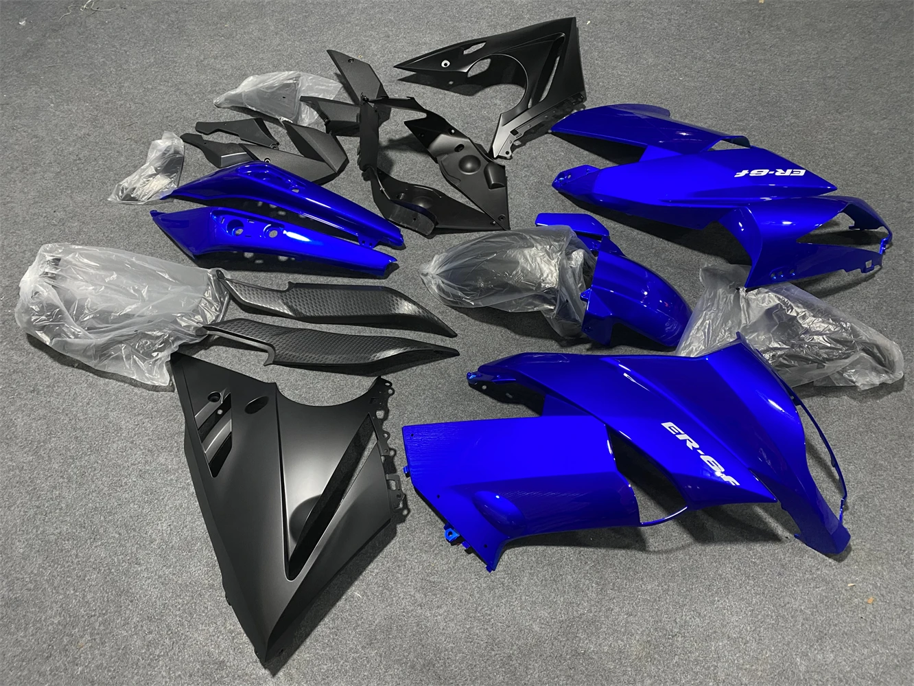 Motorcycle Fairing Kit fits ER4F 09 10 11 year ER6F 2009 2010 2011 Ninja 650R fairing Blue motorcycle housing