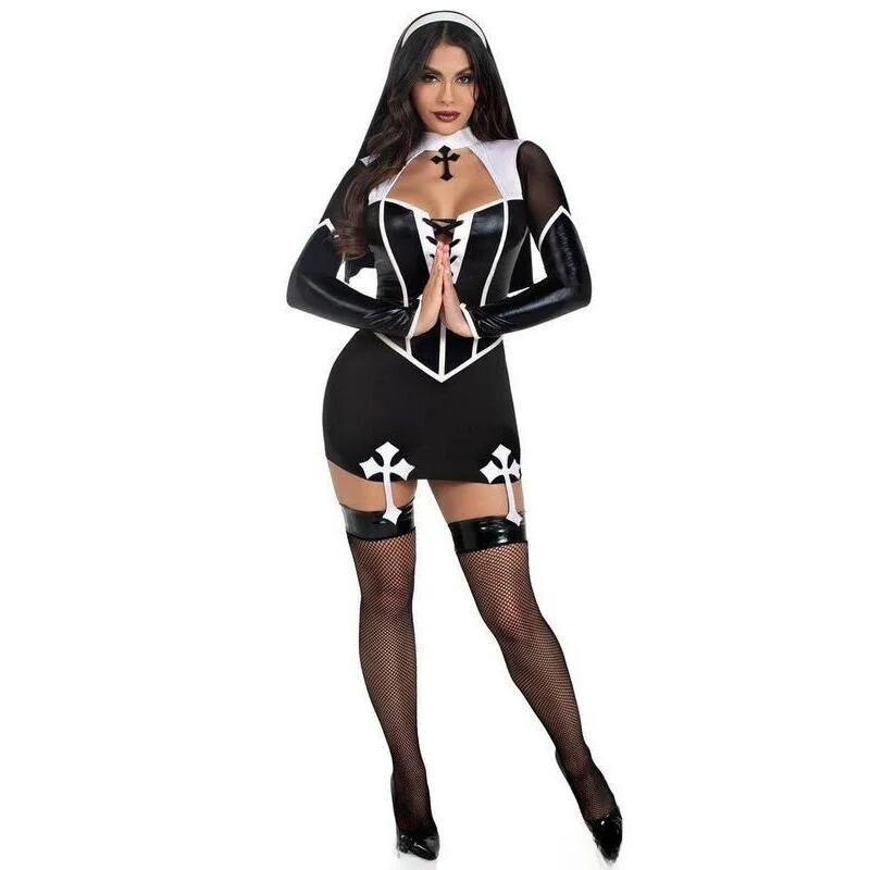 Turtleneck Long Sleeve Dress Nun to See Costume Open Design Women's Fashionable Stage Costume Summer 2025 Trendy Ethnic Wear