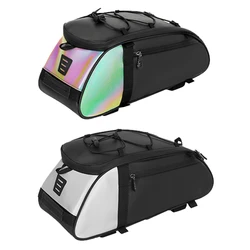 Lixada Bike Trunk Bag Large Capacity Reflective Bicycle Rear Rack Bag Multi-Purpose Bike Luggage Bag Durable Wateresistant Bag