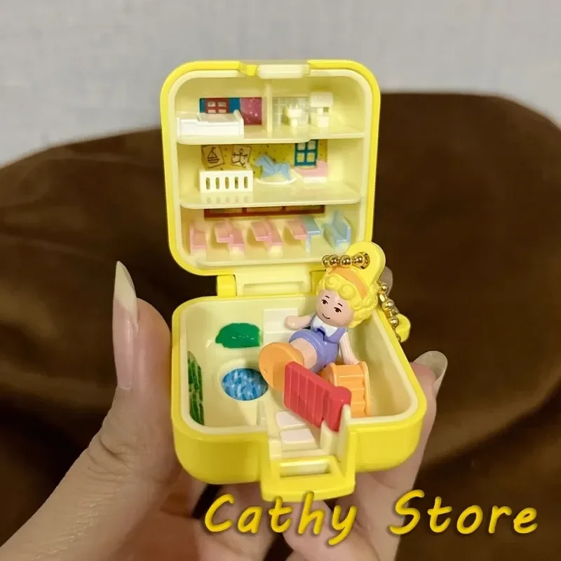 Auf Lager Polly Pocket Treasure Box Charm Nachdruck Action Figur Modell Nette Pendent Desktop Decoratoion Sammlung Spielzeug Geschenk