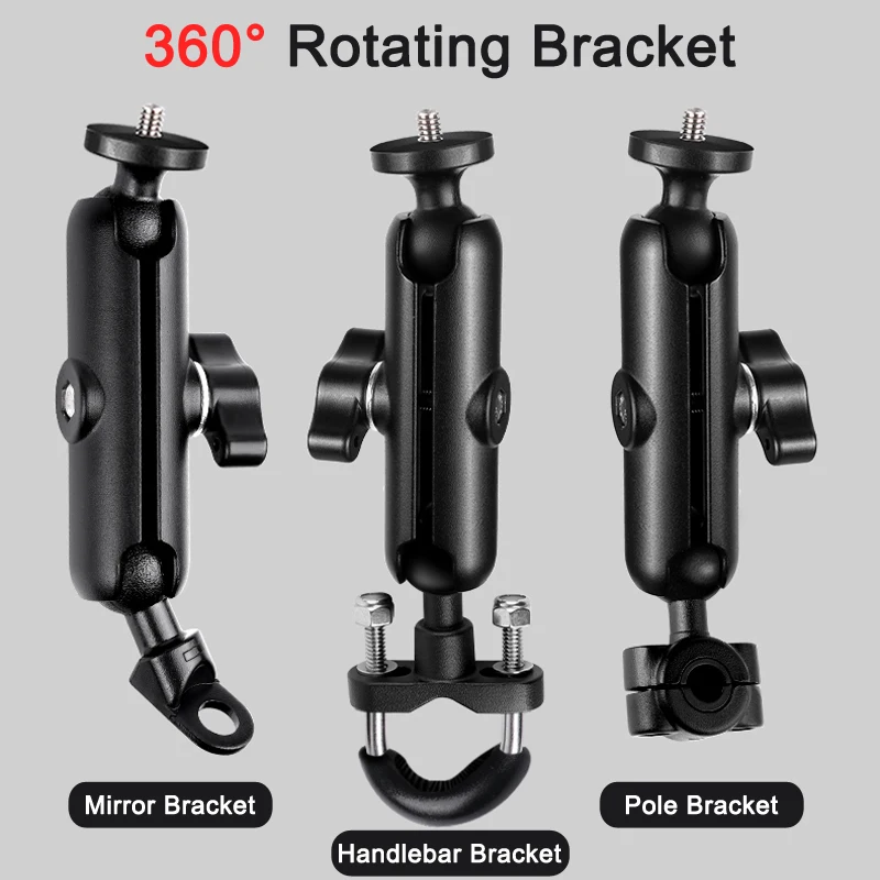 Motorcycle Bike Handlebar Support for Sports Camera Gopro Moto Ram Bracket Mount for Go Pro Insta360 Action Cam Motorbike Holder