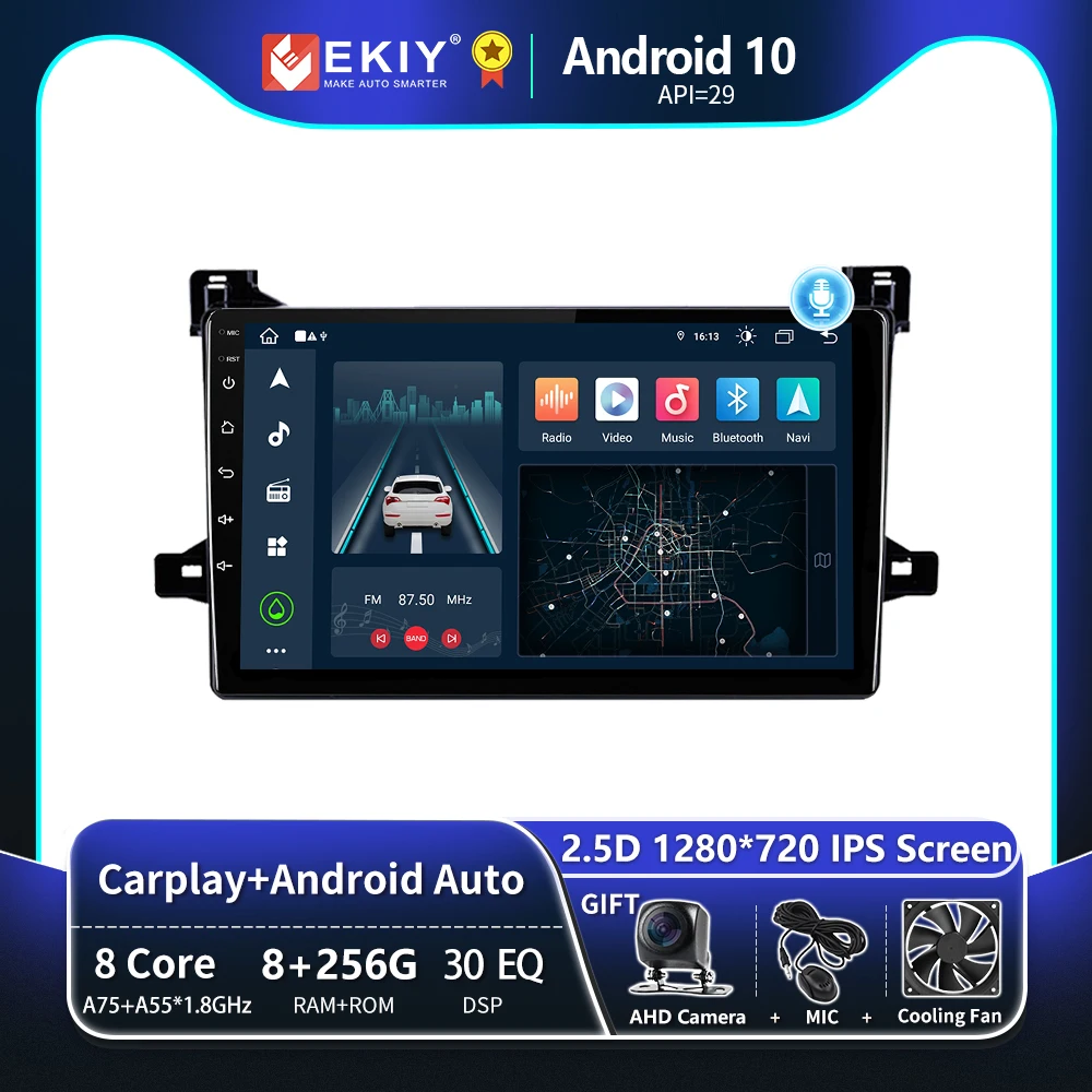 EKIY T8 For Toyota Prius XW50 2015-2020 Car Radio Multimedia System Receiver Navigation GPS Stereo Auto Android BT No 2 Din DVD