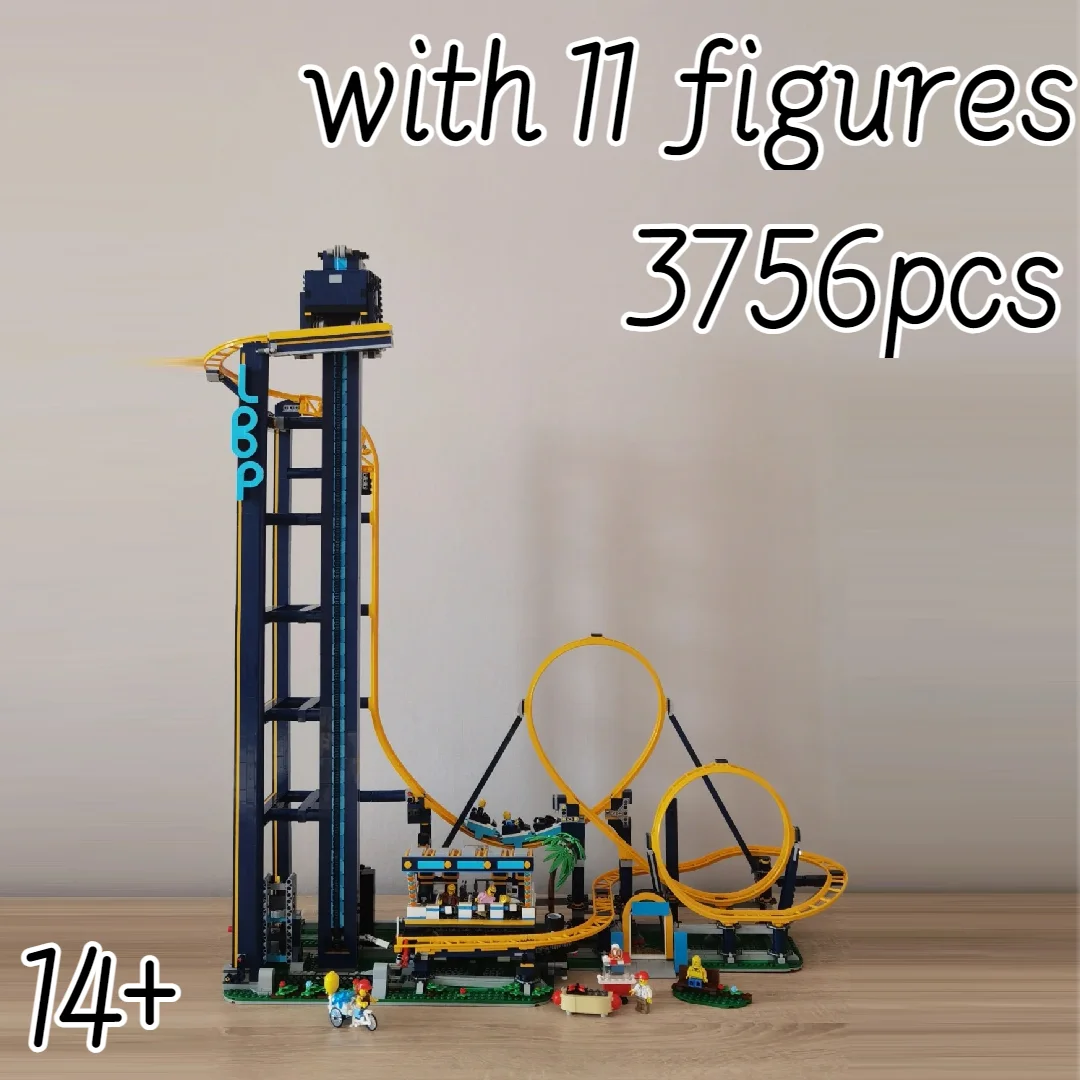 

3756PCS roller coaster building blocks compatible with 10303 amusement park boys' toys, birthdays, Christmas models, party gifts