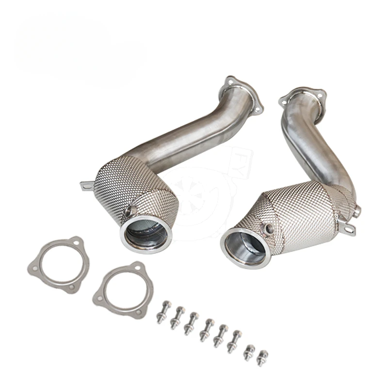 For Porsche cayenne 3.6T 14-18 catted heat shield downpipe