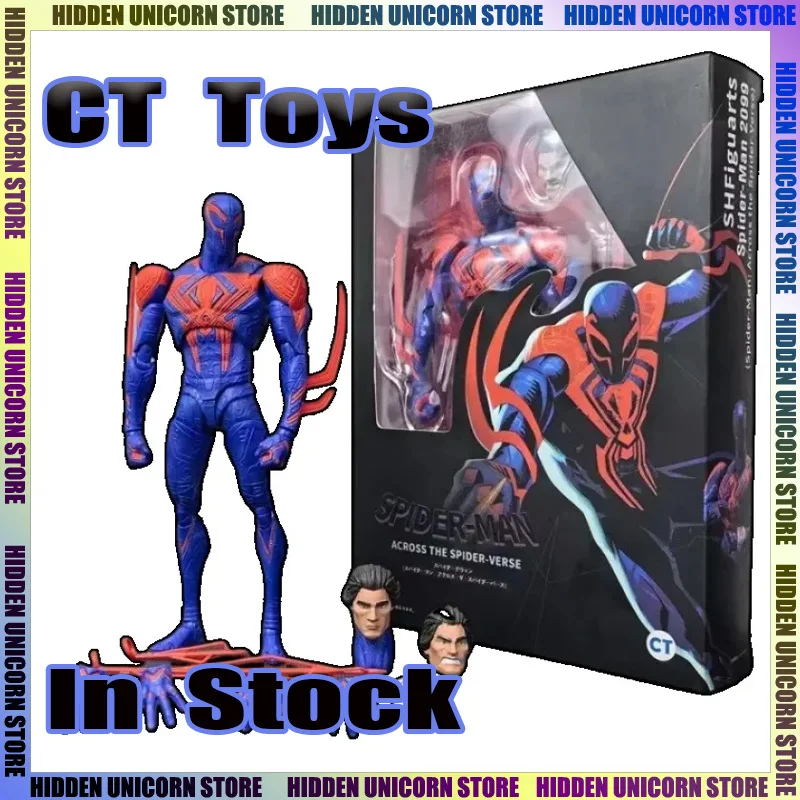 

Ct Toys Spiderman 2099 Action Figure Shf Anime Figurine PVC Statue Model Figurine Toy Collection Desktop Decoration Kids Gifts