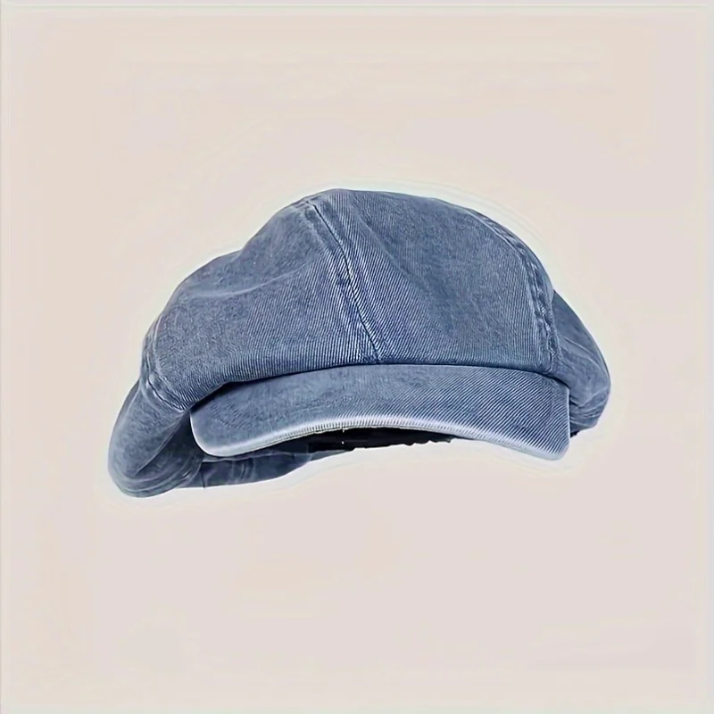 Vintage Washable Beret Hat Lightweight Octagonal Cloud Pattern for Wear Machine Washable Solid Color Travel & Everyday Outfits