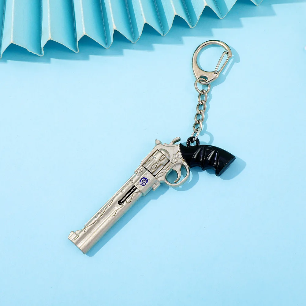Game Keychain Dante Nero Sword Rebellion Awakening Red Queen Keyring Revolver Ebony & White Ivory Key Ring - view 3