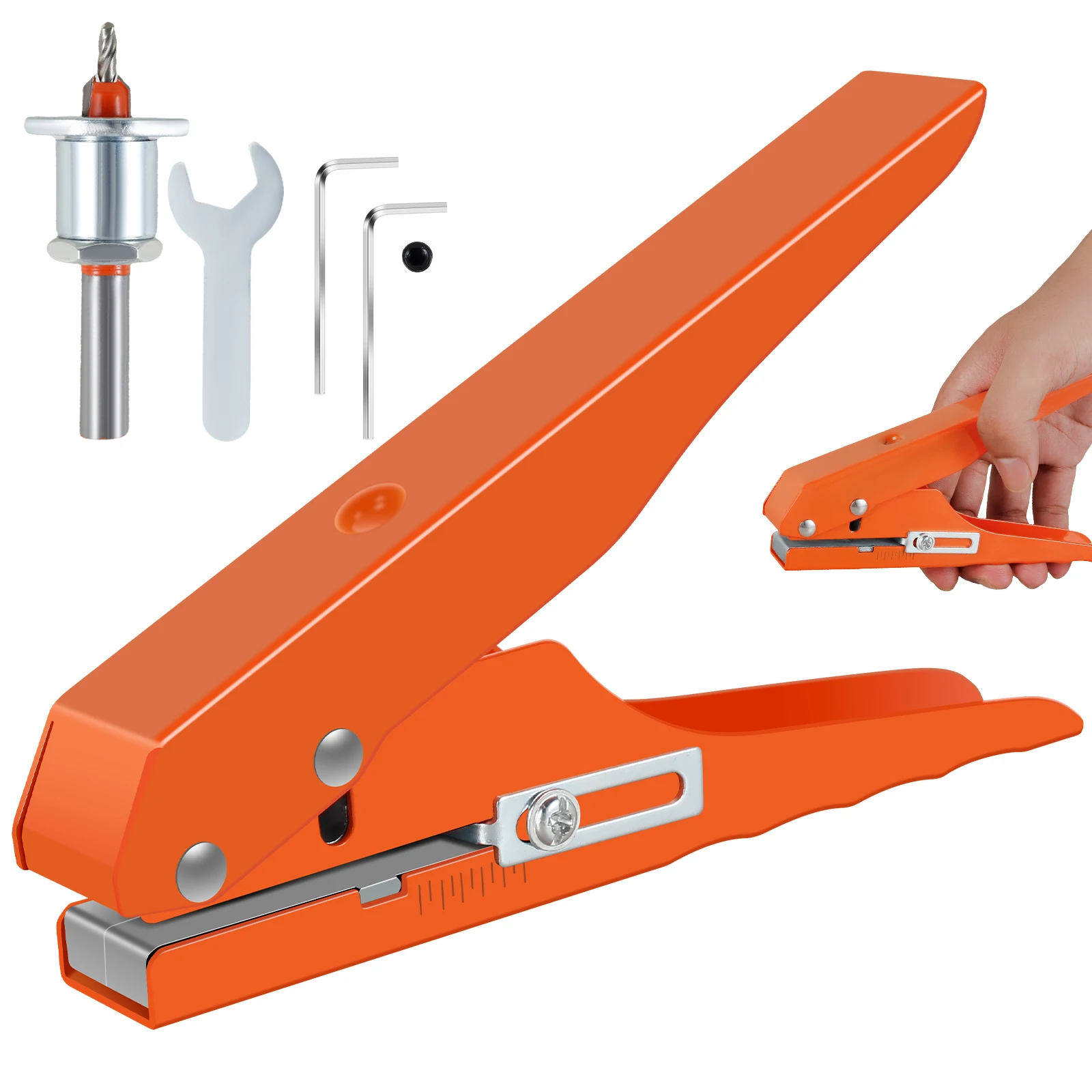 Adjustable Screw Cover Hole Puncher Single Hole Punch Pliers Portable Hole Edge Banding Punching Plier Handheld Paper Hole Punch
