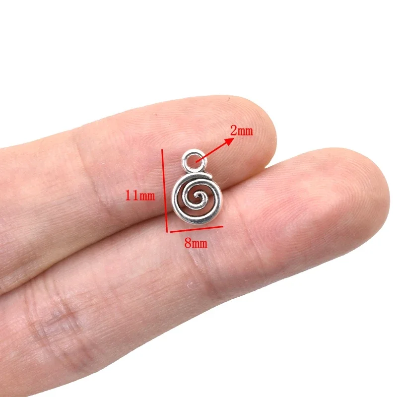 30pcs Antique Silvery Plated Whirlpool Sign Charms Alloy Metal Pendants For DIY Earrings Necklaces Bracelets Jewelry Making