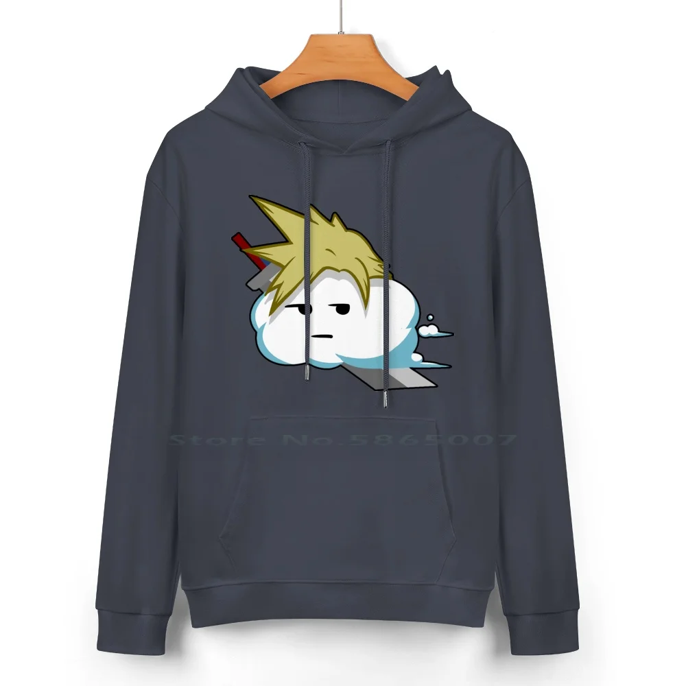 Cloud Puns! Pure Cotton Hoodie Sweater 24 Colors Cloud Sky Rain Sun Weather Puns Strife Final Fantasy Vii 7 100% Cotton Hooded