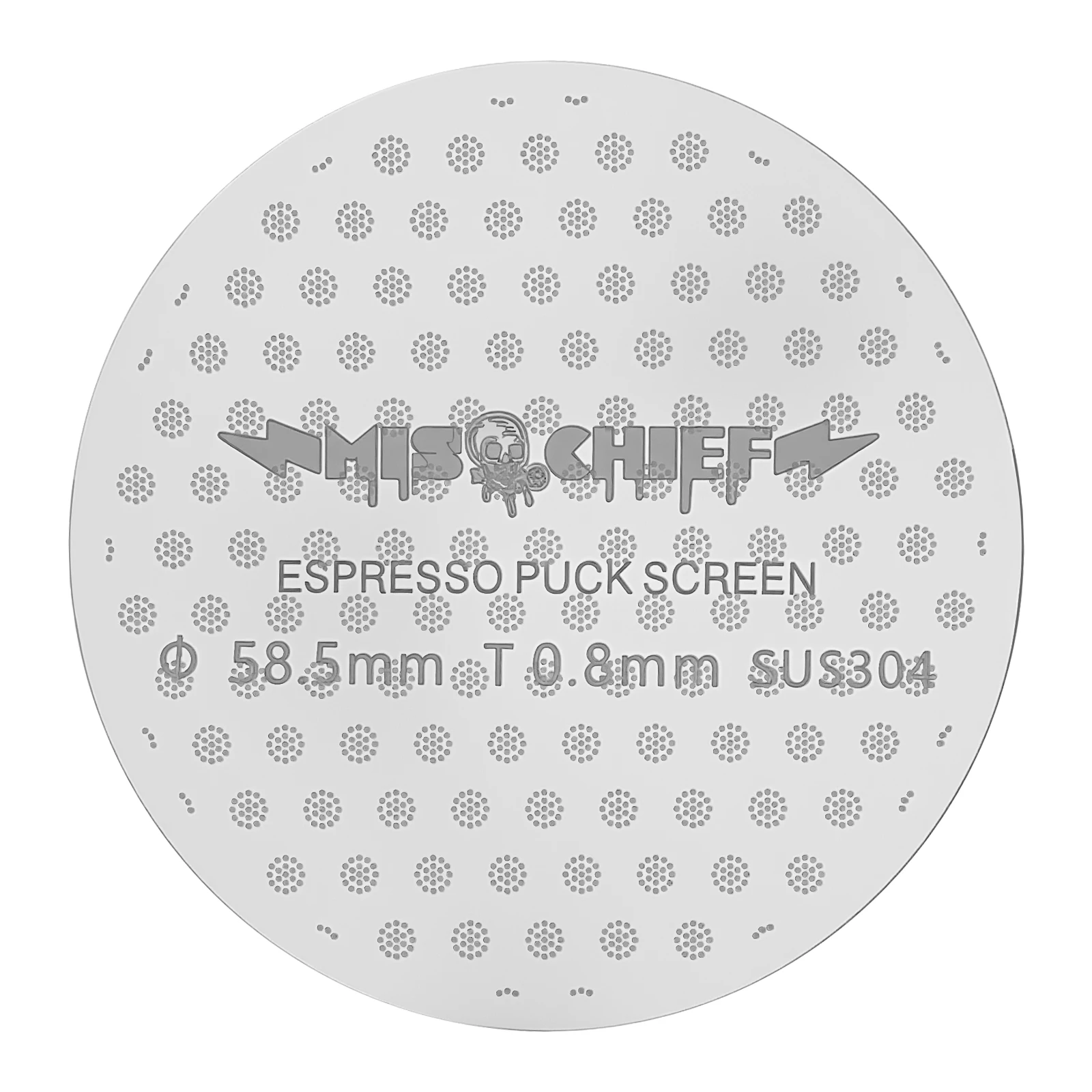 Mischief Workshop Coffee Puck Screen | 58.5/53.5/51mm Stainless Steel Filter, Uniform Extraction Tool for Espresso Coffee