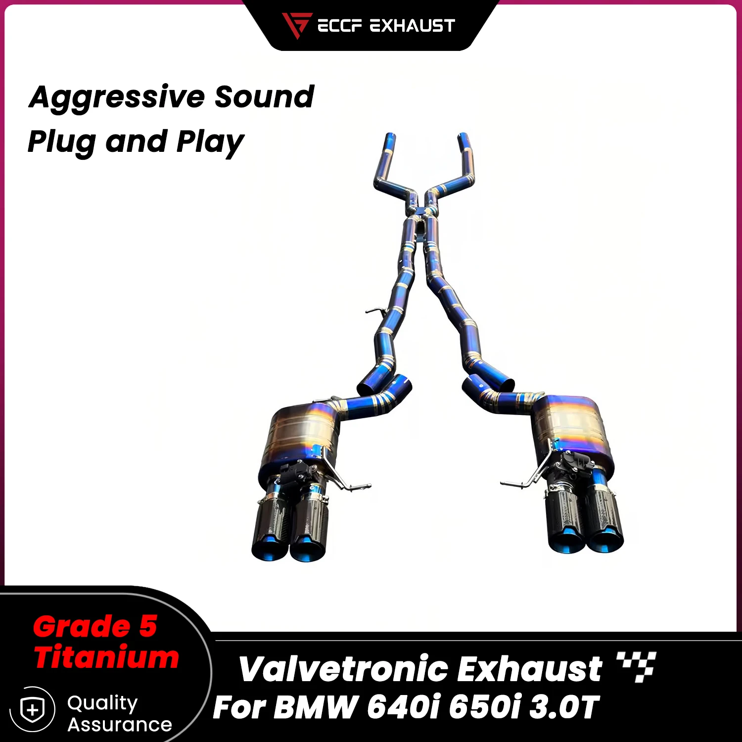 

TItanium Valvetronic Catback Exhaust for BMW 640i 650i 3.0T Unleash True Exhaust Performance Easy Installation